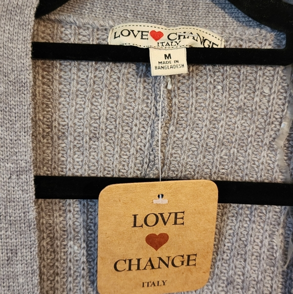 Grey knit sweater ¾ dolman sleeve - Picture 2 of 6